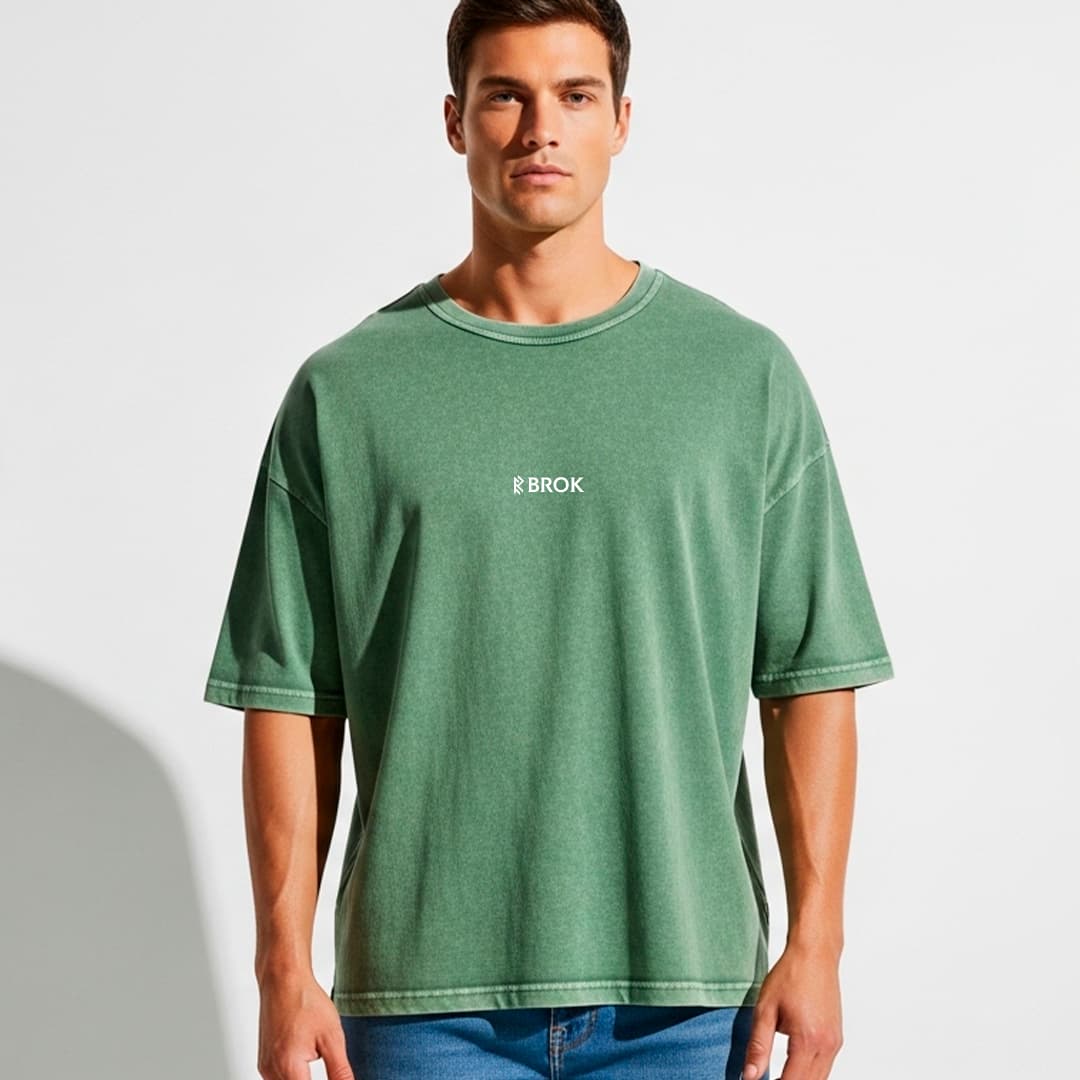 Camiseta Oversized Soft Green | BROK ESSENTIALS - usebrok.com